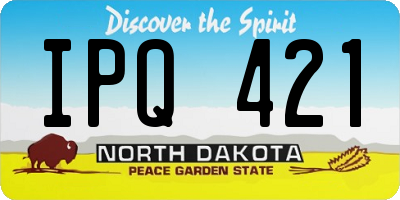 ND license plate IPQ421