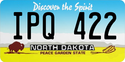 ND license plate IPQ422
