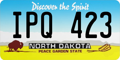 ND license plate IPQ423