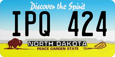 ND license plate IPQ424