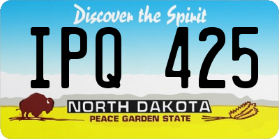 ND license plate IPQ425