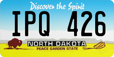ND license plate IPQ426