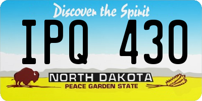 ND license plate IPQ430
