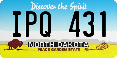 ND license plate IPQ431