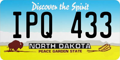 ND license plate IPQ433