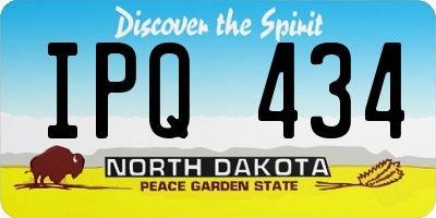ND license plate IPQ434