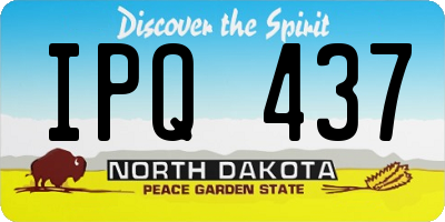 ND license plate IPQ437