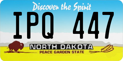ND license plate IPQ447
