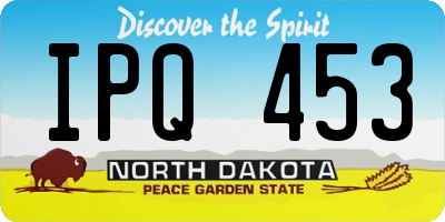 ND license plate IPQ453