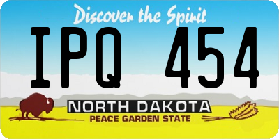 ND license plate IPQ454