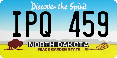 ND license plate IPQ459