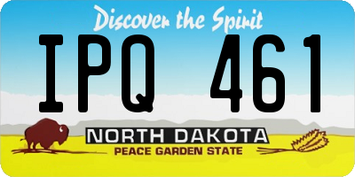 ND license plate IPQ461