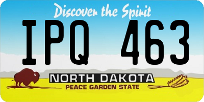 ND license plate IPQ463