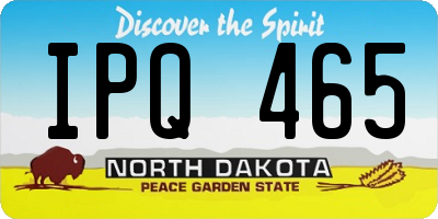 ND license plate IPQ465