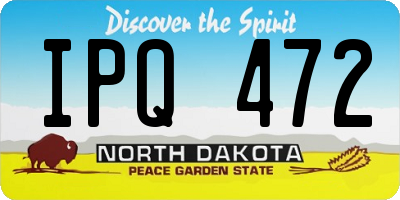 ND license plate IPQ472