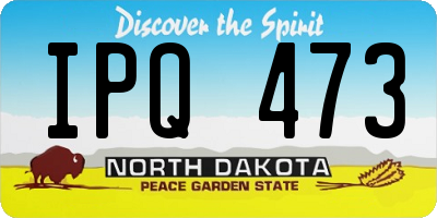ND license plate IPQ473