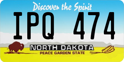 ND license plate IPQ474