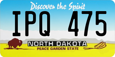 ND license plate IPQ475