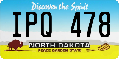 ND license plate IPQ478