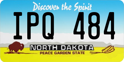 ND license plate IPQ484