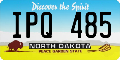 ND license plate IPQ485