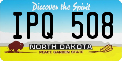 ND license plate IPQ508