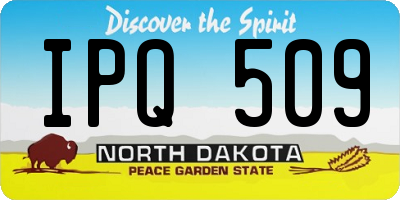 ND license plate IPQ509