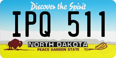 ND license plate IPQ511