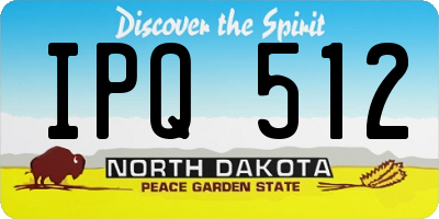 ND license plate IPQ512