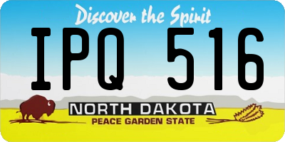 ND license plate IPQ516