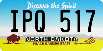 ND license plate IPQ517