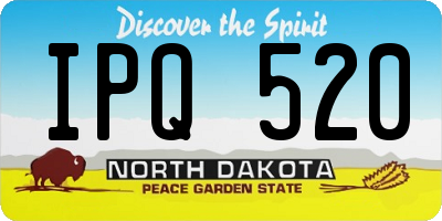 ND license plate IPQ520