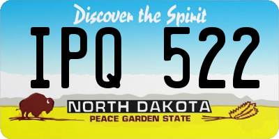 ND license plate IPQ522