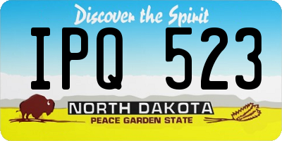 ND license plate IPQ523