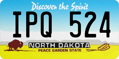 ND license plate IPQ524