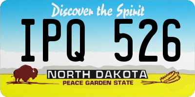 ND license plate IPQ526