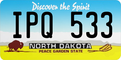ND license plate IPQ533