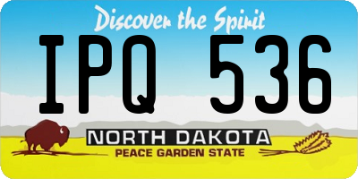 ND license plate IPQ536