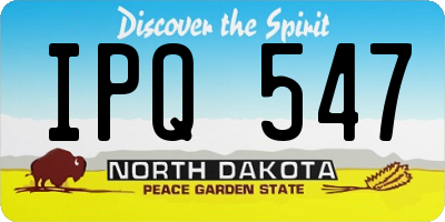 ND license plate IPQ547