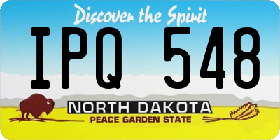 ND license plate IPQ548