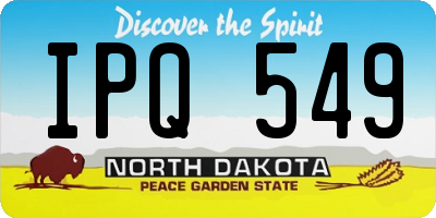 ND license plate IPQ549