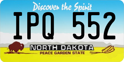 ND license plate IPQ552