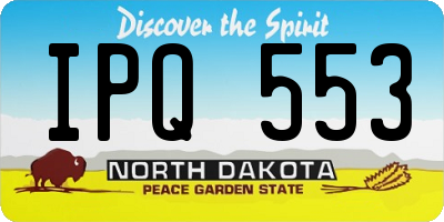 ND license plate IPQ553