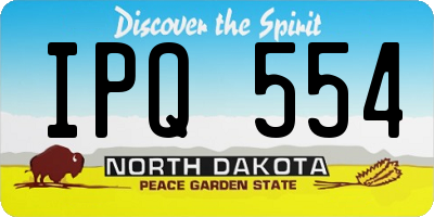 ND license plate IPQ554