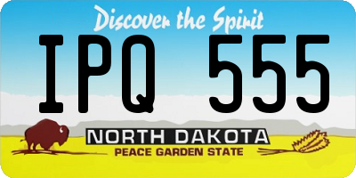 ND license plate IPQ555