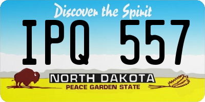 ND license plate IPQ557