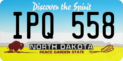 ND license plate IPQ558