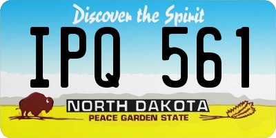 ND license plate IPQ561