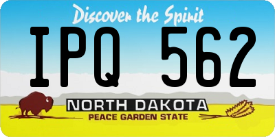 ND license plate IPQ562