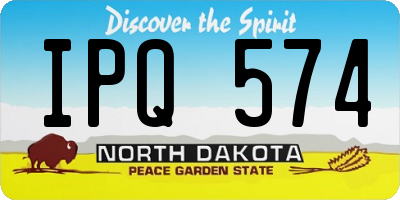 ND license plate IPQ574